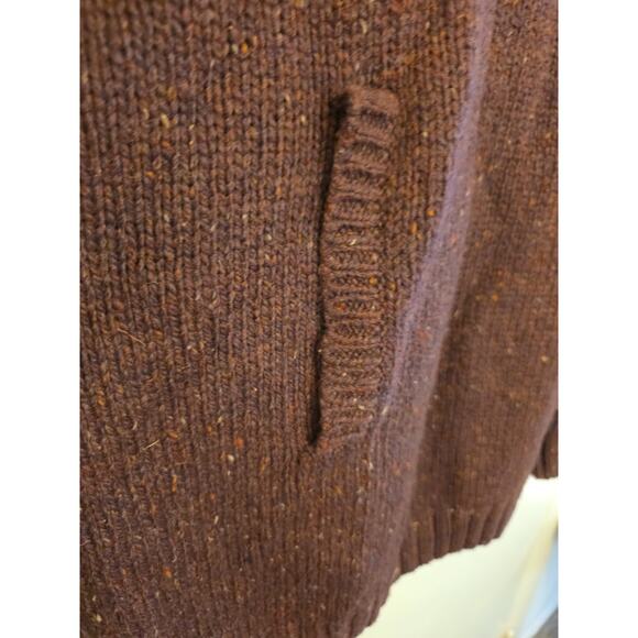 Cynthia Rowley Sweater Women's 1X Wrap Cardigan Wool/Acrylic Blend Toggle Maroo - Picture 7 of 12
